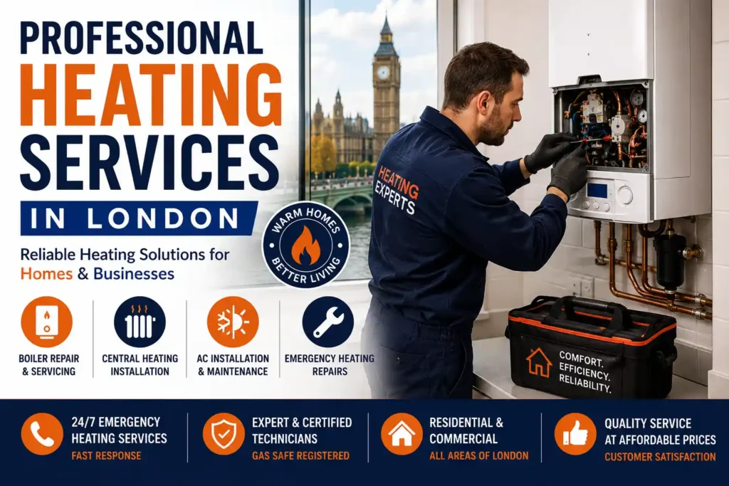 Professional heating engineer providing heating services in London for residential and commercial properties