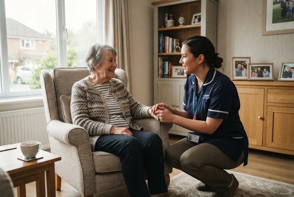 Home care in Reading supporting an older adult at home