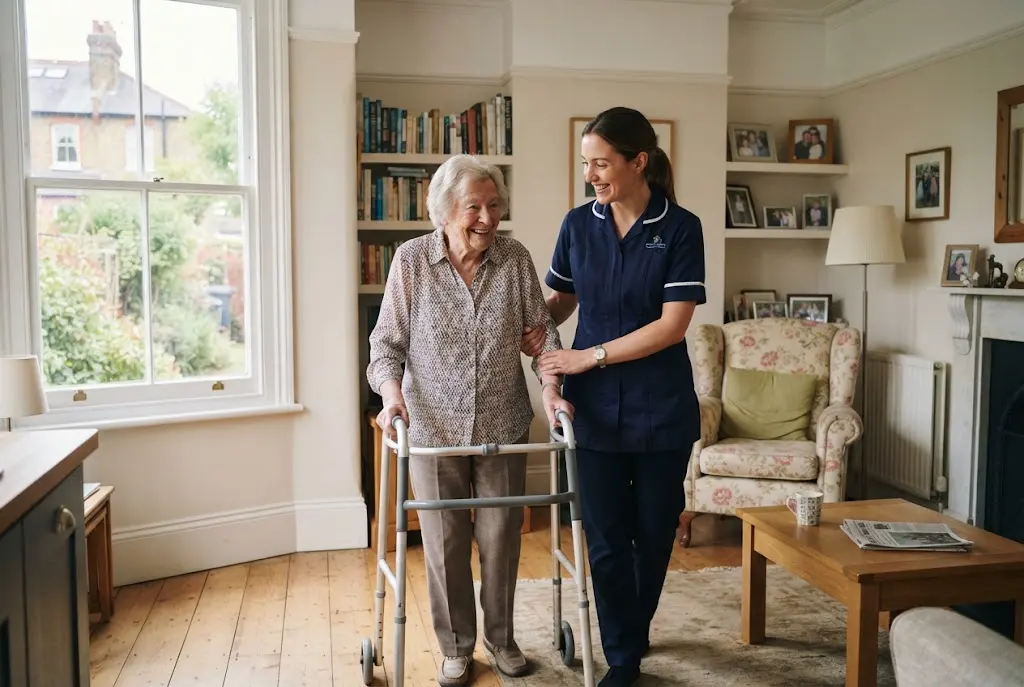 Home care services supporting an older adult at home