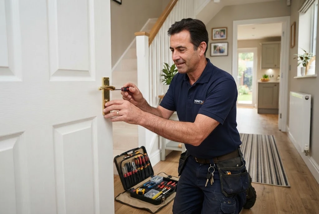 Professional home repairs in a modern UK property